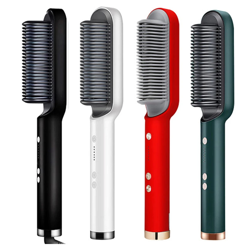 Hair Straightener Quick Heated Electric Hot Comb Hair Comb Personal Care Multifunctional Hairstyle Brush-HB033